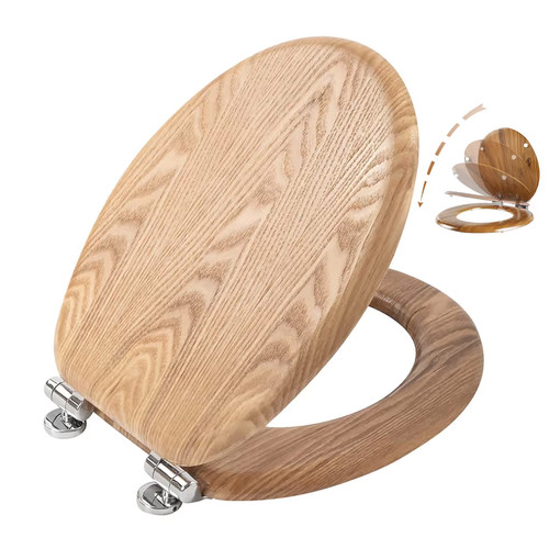 Angel shield solid oak toilet - oak,