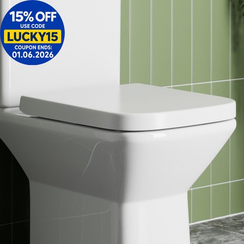 Bathroom toilet seat square - seat,