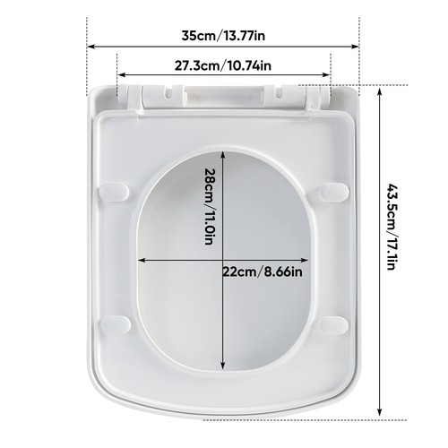 Soft close square toilet - soft,