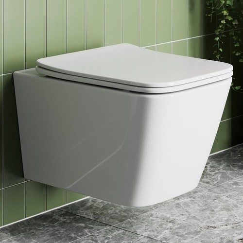 Soft close toilet seat square - toilet,