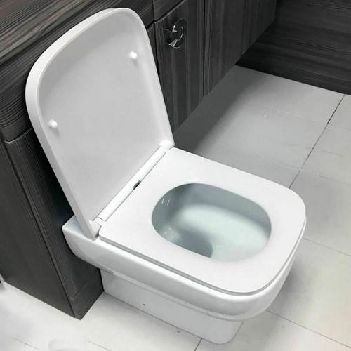 Soft close square toilet seat - square,
