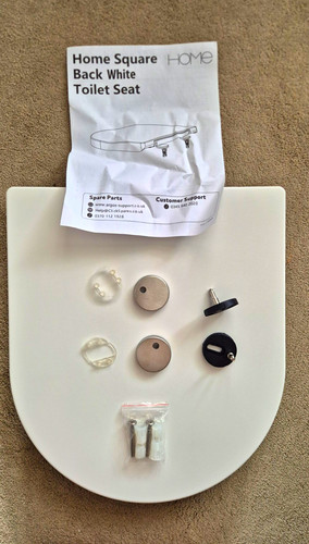 Home square back white toilet - square,