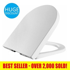 D Shape Toilet Seat in White