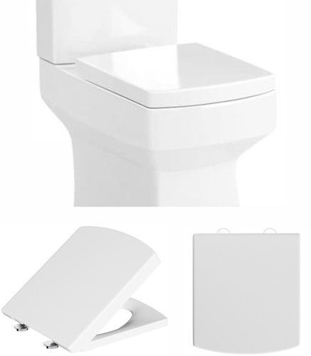 Heavy duty square toilet - heavy, seat