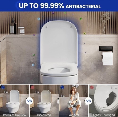 Derw square toilet seat - square, soft
