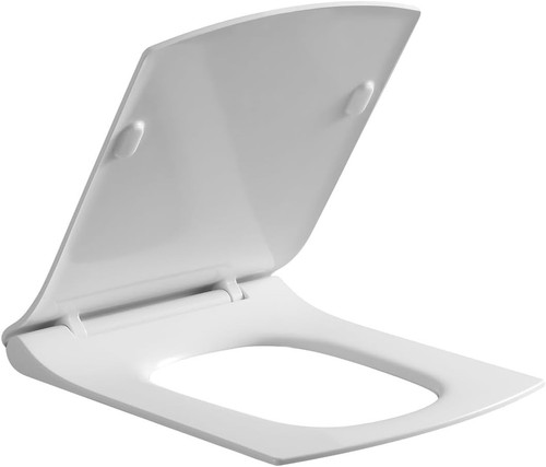 Soft close square toilet seat - soft,