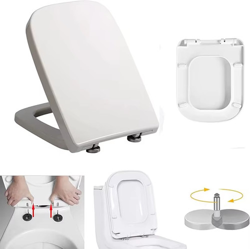 Bathroom square toilet seat - toilet,