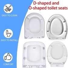 Toilet Seat White Square Soft