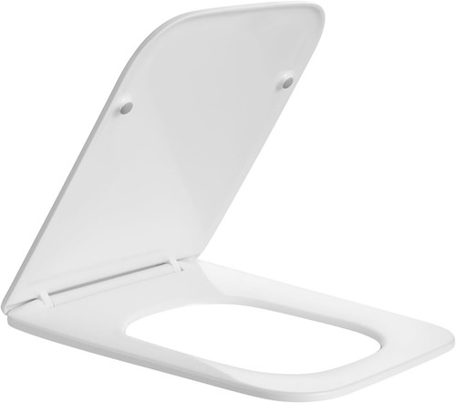 Square soft close toilet - close,