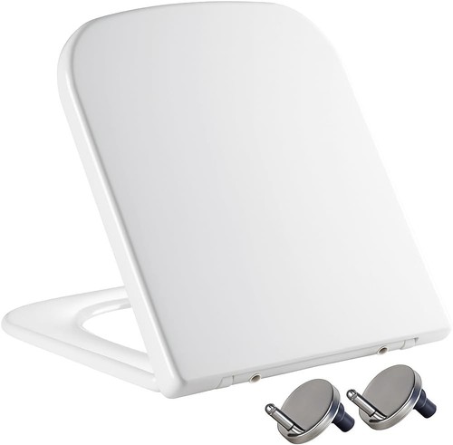 Soft close square toilet seat - close,